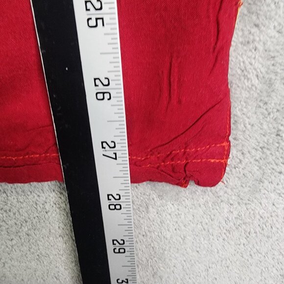 Mens Red Thums Up for Him Floral Hawaiian Shirt Button Down Short Sleeve Size L - Picture 6 of 7